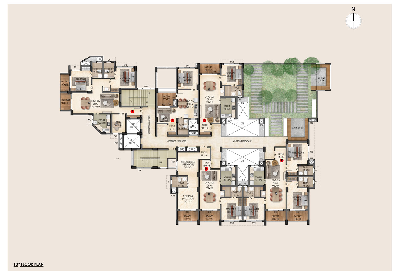 Floor 13 Floor Plan