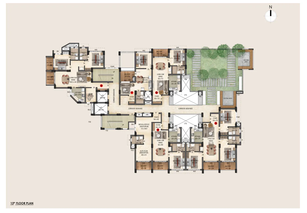Floor 13 Floor Plan